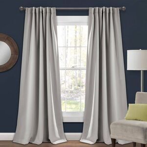 Lush Decor - 84"x52" Insulated Back Tab Blackout Window Curtain Gray